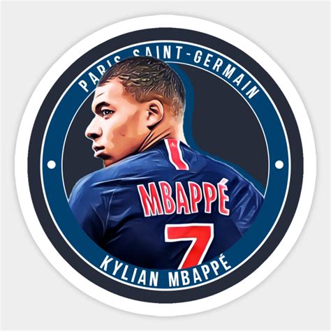 Kylian Mbappé Kylian Mbappe Soccer Football Player Sticker Teepublic