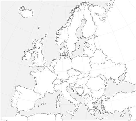 Printable Blank Map Of Europe Subway Map