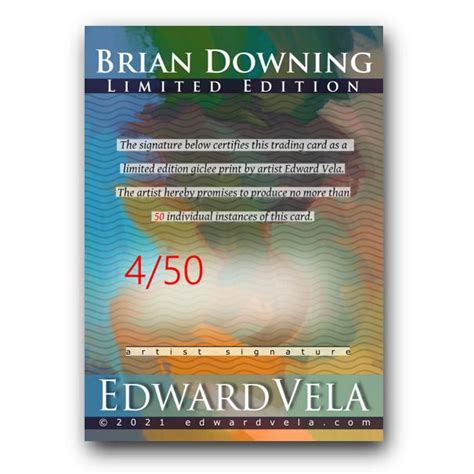 Brian Downing Sketch Card Limited Edward Vela Signed On Ebid