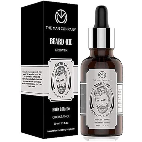 Buy The Man Company Beard Oil For Growing Beard Faster With Almond And Thyme 100 Natural Best