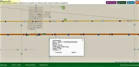 Highway Mile Marker Map Colorado