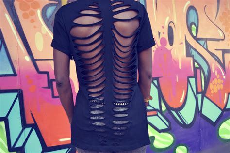 Fabulous Friday Diy Crop Front Spinal Back Cut Out T Shirt