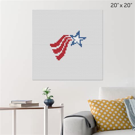 Fourth Of July Pixel Art Wall Poster Build Your Own With Bricks Brik