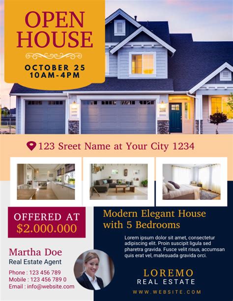 Real Estate Open House Flyer Template Postermywall