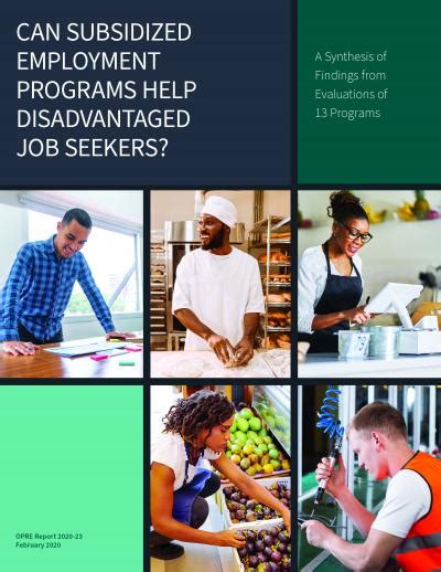 Can Subsidized Employment Programs Help Disadvantaged Job Seekers A Synthesis Of Findings From