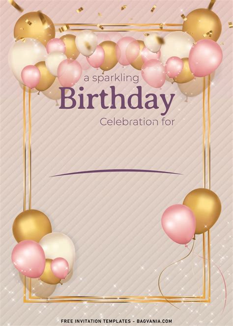10 Sparkling Balloons Birthday Invitation Templates Suitable For All