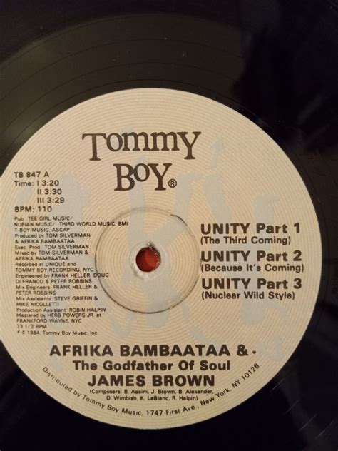 James Brown Afrika Bambaataa Unity Dj Single Lp Ebay