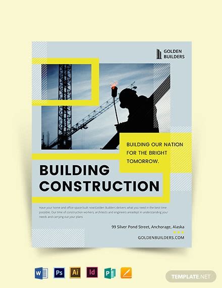 Building Construction Flyer Template Word Psd Indesign Apple
