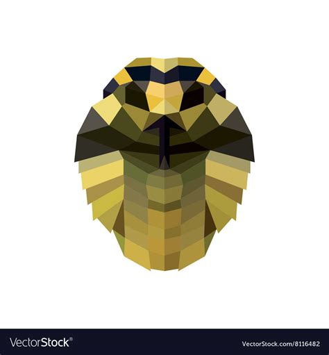 Snake Head Low Poly Style For Design Royalty Free Vector
