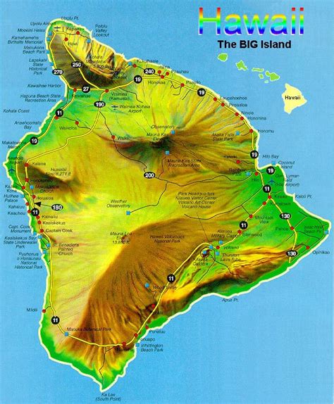Hawaii Map Of The Big Island Kona Hawaii Map Free Big Island Maps