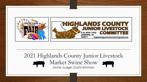 Highlands County Junior Livestock Swine Show Youtube