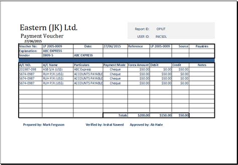 The voucher is given as a proof of payment by the buyer to a. excel payment voucher | Word & Excel Templates