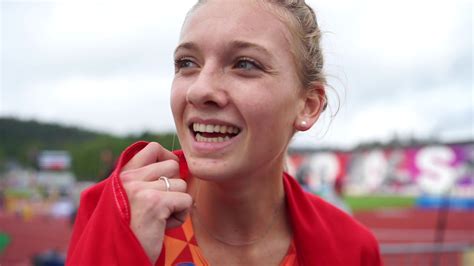 The final takes place on wednesday. Femke Bol (NED) after winning Gold in the 400m Hurdles ...