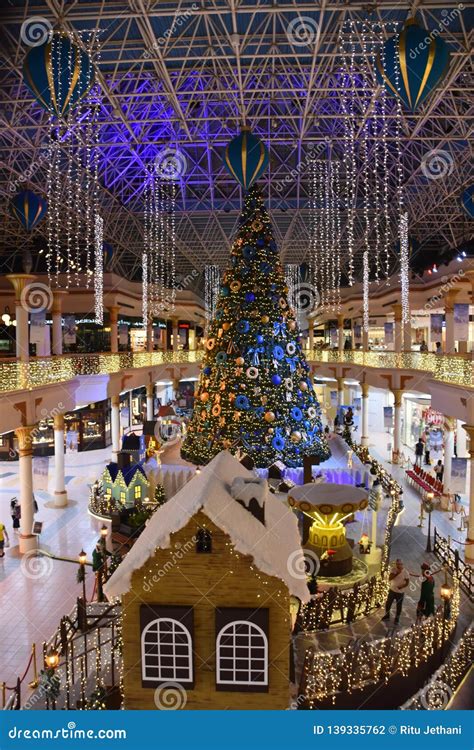 Christmas Decorations At The Wafi Mall In Dubai Uae Editorial