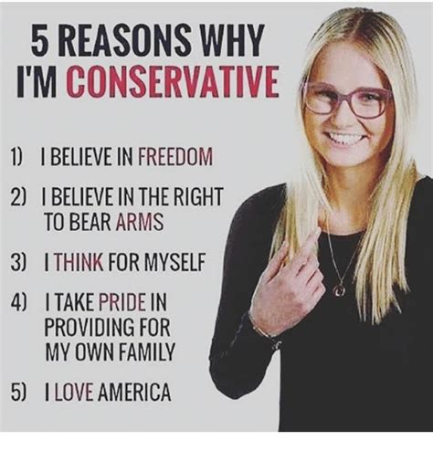 5 reasons why i m conservative 1 i believe in freedom i believe in the right to bear arms 2 3