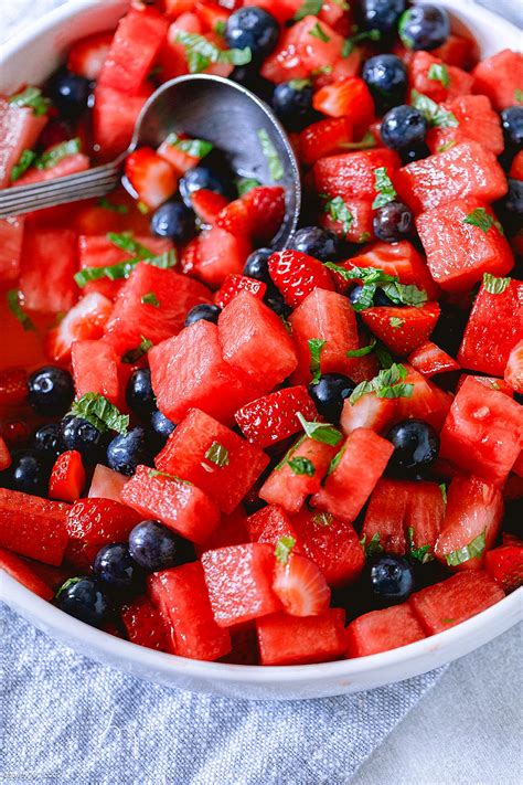 Honey Lime Fruit Salad Recipe Watermelon Salad Recipe — Eatwell101