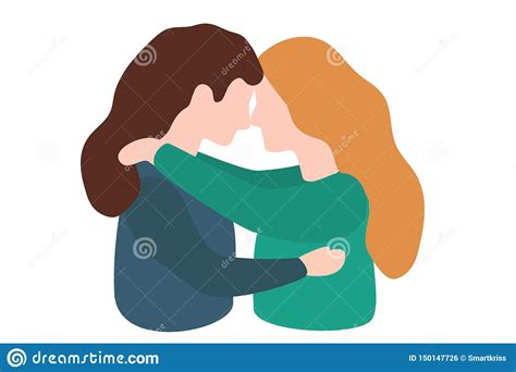 Cute Portrait Of Pretty Young Girls Hugs And Having Fun Two Sisters