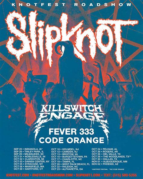 slipknot killswitch engage fever 333 and code tour nextmosh