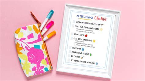 Printable After School Routine Chart To Simplify Your Afternoons