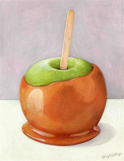 Kendyll Hillegas Apple Illustration Caramel Apples Apple Painting