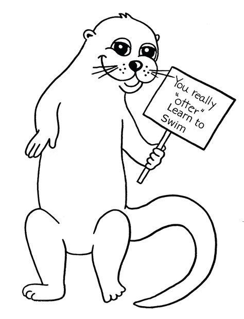 Sea Otter Coloring Coloring Pages