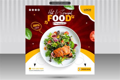 Food Banner Design For Restaurant Illustration Par