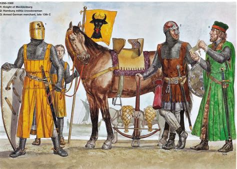 Soldiers Of The Hanseatic League 13th Century Средневековые доспехи