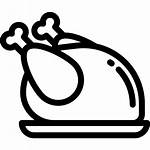 Chicken Turkey Leg Roast Drawing Clipart Icon