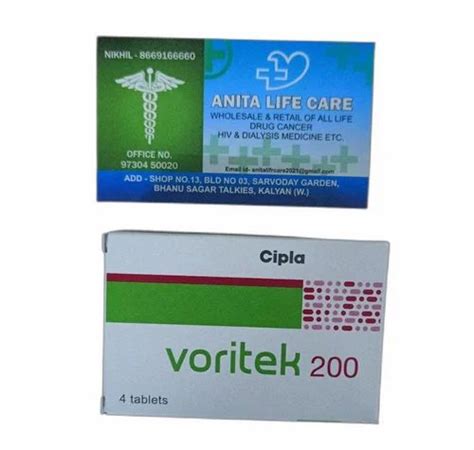 Voriconazole Voritek Antifungal Drugs 4 Tab Prescription At Rs 1140