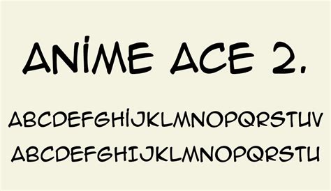 Anime Ace 20 Bb Font Font Tr