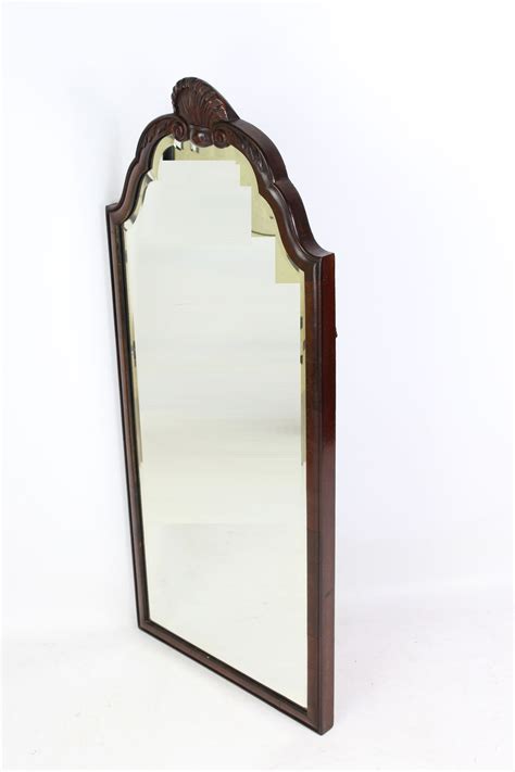 Vintage Carved Mahogany Framed Mirror