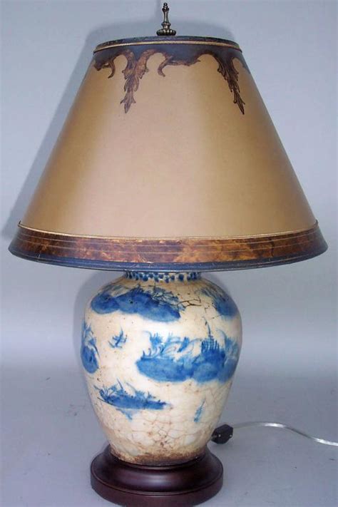 Oriental table lamps can be traditionally operated like any other electronics but are also available in bluetooth and other kinds of wireless options. Blue and White Chinese Vase Lamp For Sale | Antiques.com ...
