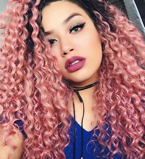 Super Hair Color Highlights Pink Curls Ideas In 2020 Colored Curly