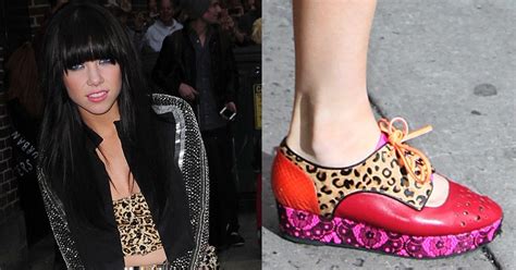 Short Carly Rae Jepsen Adds Height With Ugly Multicolored Flatforms