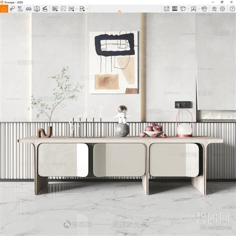 Modern Side CabinetEntrance Cabinet sketchup Model Download - Model ID