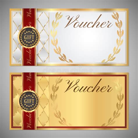 Voucher Gift Certificate Coupon Template Stock Illustrations Voucher Gift Certificate