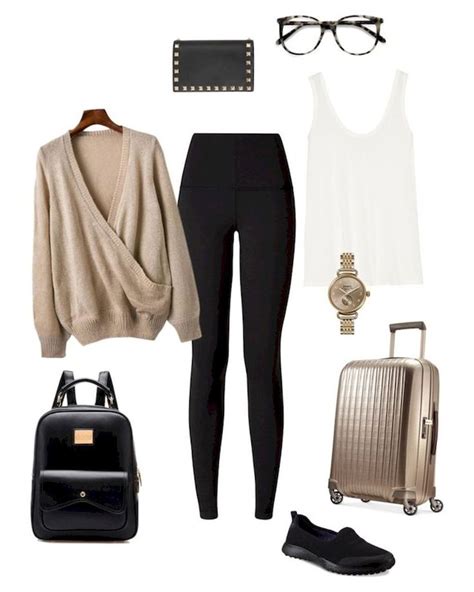 Comfy Airplane Outfits Ideas For Women BiteCloth Com Airplane Outfits Travel Clothes