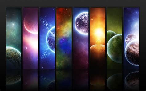 Planet Colorful Space Panels Wallpapers Hd Desktop And Mobile
