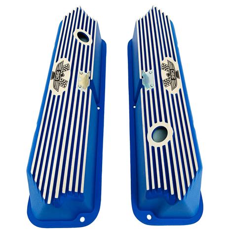 Ford 390 American Eagle Fe Valve Covers Blue Die Cast Aluminum Ansen Usa