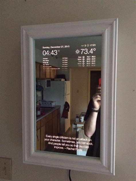 “magic” Mirror Made Using Rasberry Pi Via R Geek Bit Ly 1jescza Home Technology Diy