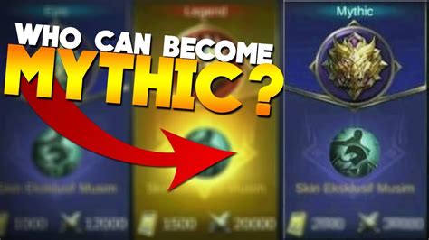 He is usually banned in ranked matches, so until his next major adjustment, don't expect to play him in ranked. NEW RANK IN Mobile Legends Mythic Update - YouTube