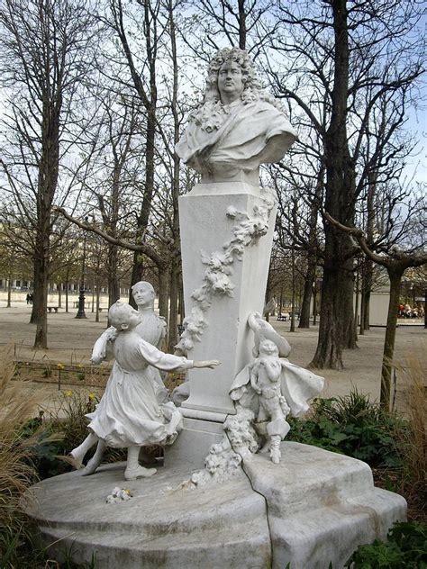 Monument To Charles Perrault By Gabriel Pech Marble 1908 Installed