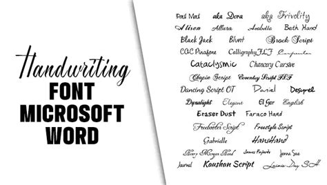 Handwriting Font Microsoft Word A Beginners Guide
