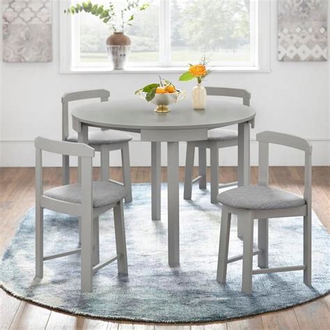 Harrisburg Tobey 5 Piece Compact Round Dining Set Bed Bath And Beyond