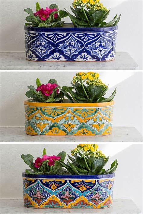 Classic Mexican Planters Perfect For Adding A Splash Of Colour To Your