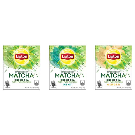 Lipton Green Tea Bags Matcha Green Tea 15 Count