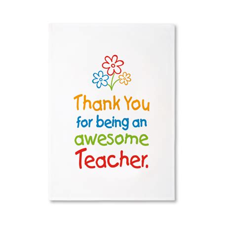 Ogilvies Designs Thank You For Being An Awesome Teacher Tea Towel