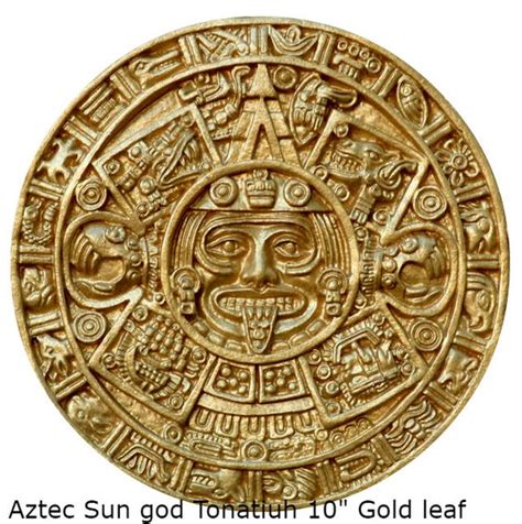 Aztec Mayan Tonatiuh Sun God Relief Sculpture Ancient Replica Etsy