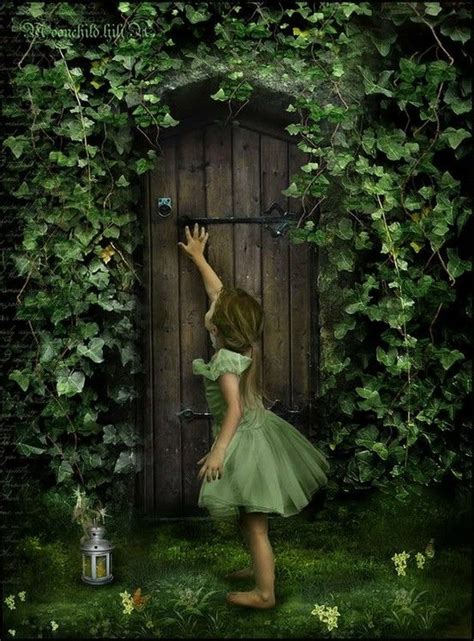 The secret garden even became a psychological metaphor of sorts, and many of us have our own a door of wood and iron is revealed, under a swinging curtain of ivy. the old key, which she has she was standing inside the secret garden. Secret Garden Door | Garden | Pinterest