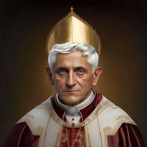 Pope Benedict Xvi 2022 Public Domain Catholic Painting